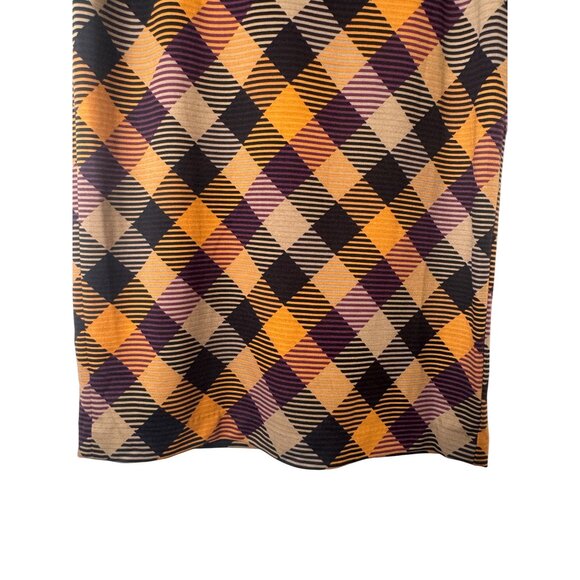 NWT Grace Elements Medium Multicolor Gold Plum Black Camel Geometric Tight Skirt - Picture 6 of 13